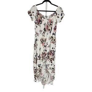 J for Justify Women's Floral Short Sleeve Hi-Low Fit & Flare Dress Size 1X